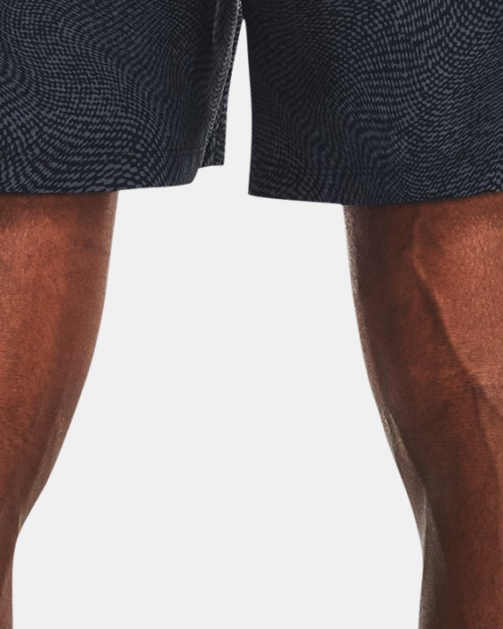 Pantalón corto de 18 cm con estampado UA Launch para hombre, Gray, pdpMainDesktop image number 1