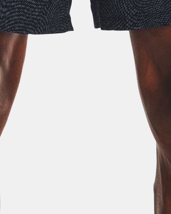 Pantalón corto de 18 cm con estampado UA Launch para hombre, Gray, pdpMainDesktop image number 0