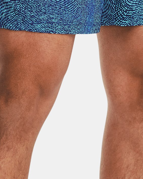 Men's UA Launch 7'' Printed Shorts in Blue image number 0