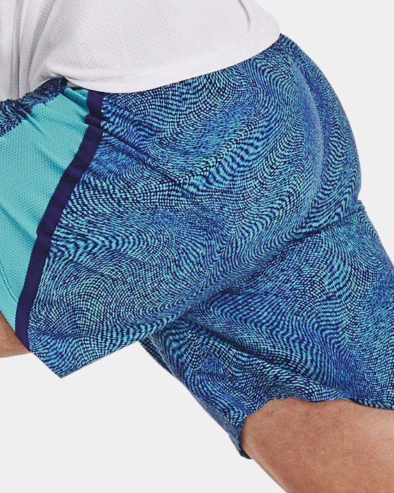 Shorts de 18 cm con estampado UA Launch para hombre, Blue, pdpMainDesktop image number 2
