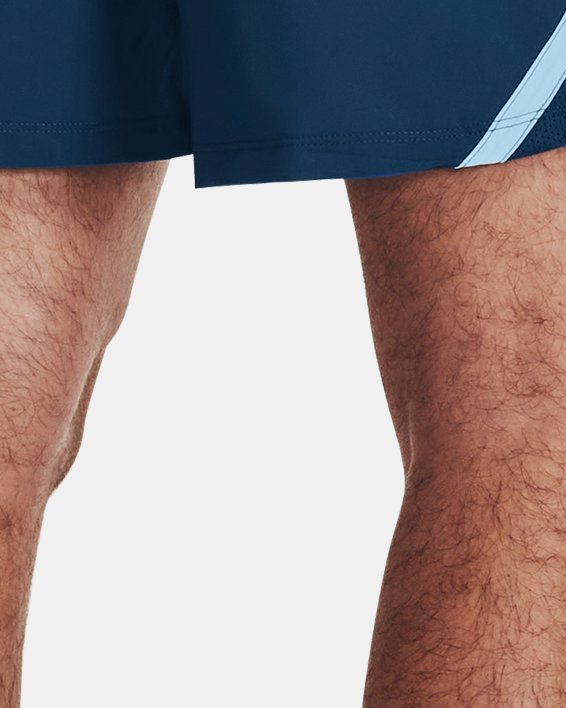 Men's UA Launch 7'' Graphic Shorts in Blue image number 1