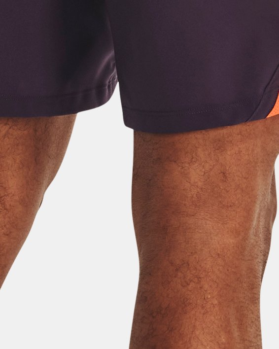 Men's UA Launch 7'' Graphic Shorts in Purple image number 1