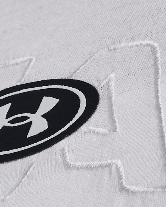 女士UA Branded Logo Crop短袖T恤 in White image number 6
