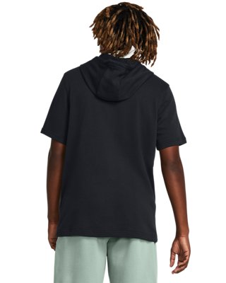 Sudadera con Capucha Manga Corta UA Rival Terry para Hombre, Black, pdpMainDesktop image number 1