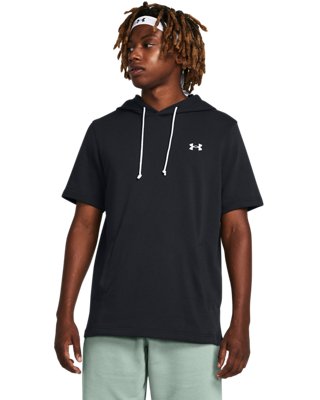 Sudadera con Capucha Manga Corta UA Rival Terry para Hombre, Black, pdpMainDesktop image number 0