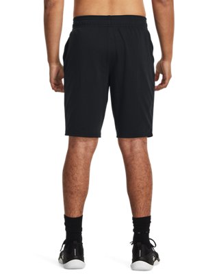 Shorts UA Rival Terry para Hombre, Black, pdpMainDesktop image number 1
