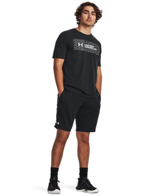 Shorts UA Rival Terry para Hombre, Black, pdpMainDesktop image number 2