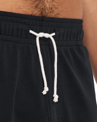 Shorts UA Rival Terry para Hombre, Black, pdpMainDesktop image number 3