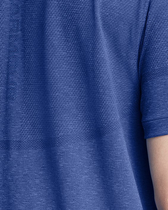 Men's UA Vanish Elite Seamless Short Sleeve, Blue, pdpMainDesktop image number 1