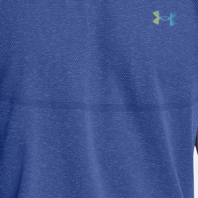 Tee-shirt à manches courtes Under Armour RUSH™ Seamless Legacy pour homme Tech Bleu / Noir M