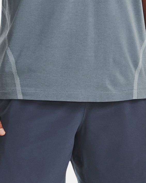 Men's UA Vanish Elite Seamless Short Sleeve, Blue, pdpMainDesktop image number 2