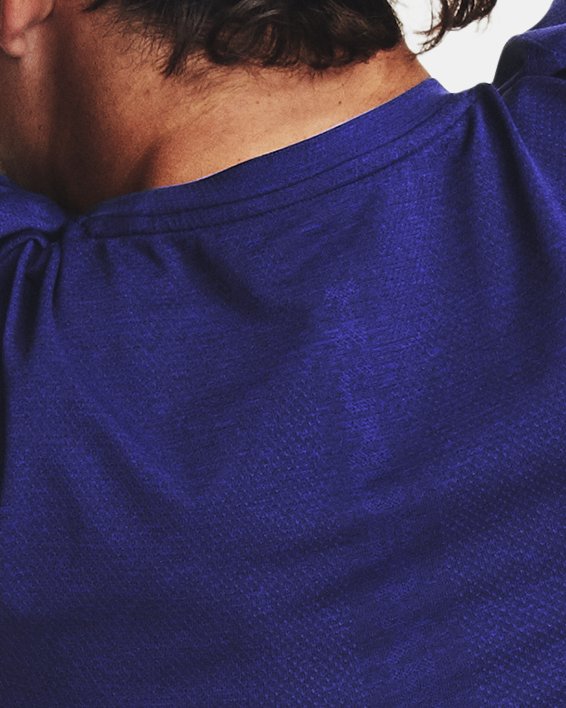 Men's UA Vanish Elite Seamless Short Sleeve in Blue image number 1