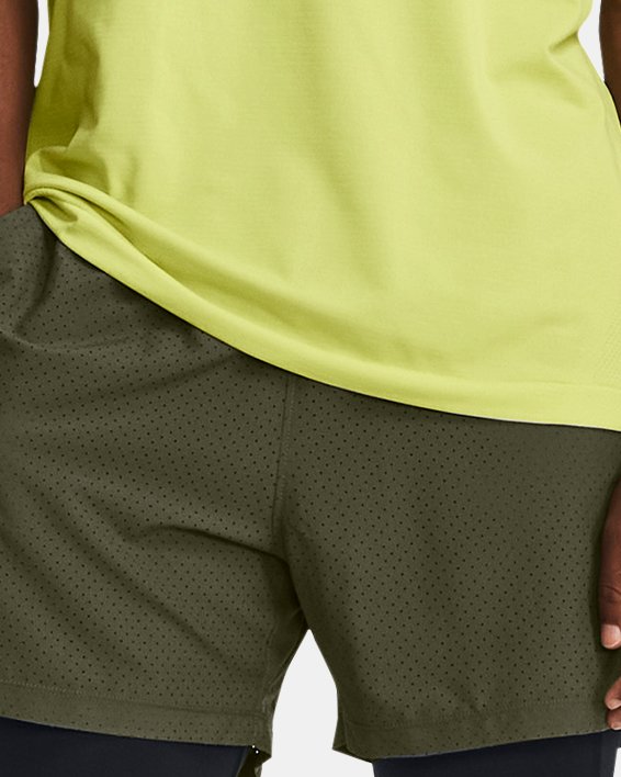 Men's UA Vanish Elite Seamless Short Sleeve, Yellow, pdpMainDesktop image number 2