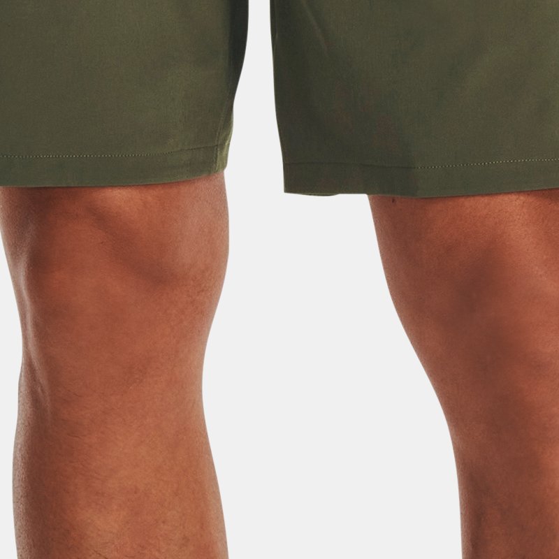 Pantalón corto tejido Under Armour Peak para hombre Marine OD Verde / Negro XS