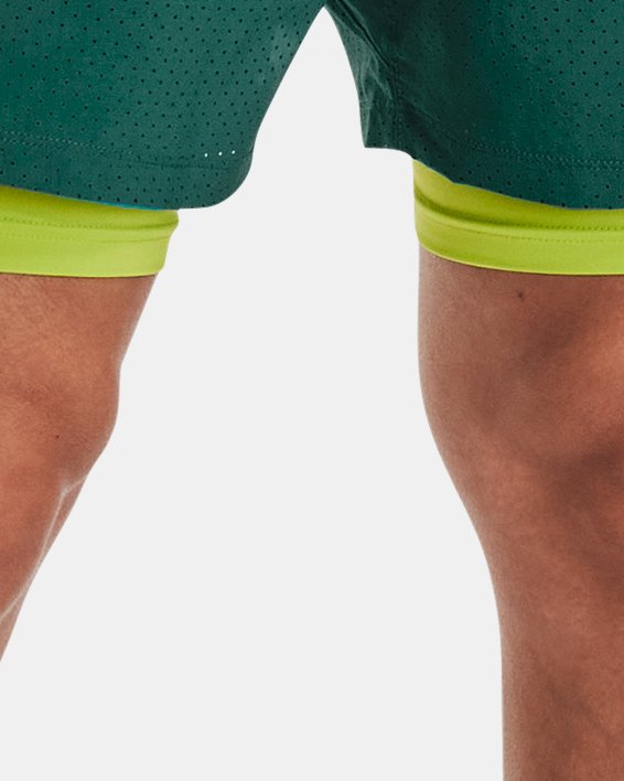 Men's UA Vanish Woven 2-in-1 Vent Shorts, Green, pdpMainDesktop image number 0