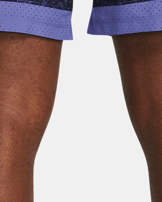Men's UA Vanish Woven 6" Printed Shorts in Purple image number 1