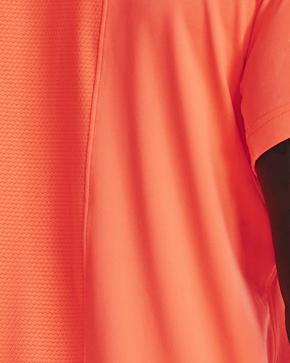 Men's UA RUSH™ Vent Short Sleeve, Orange, pdpMainDesktop image number 5