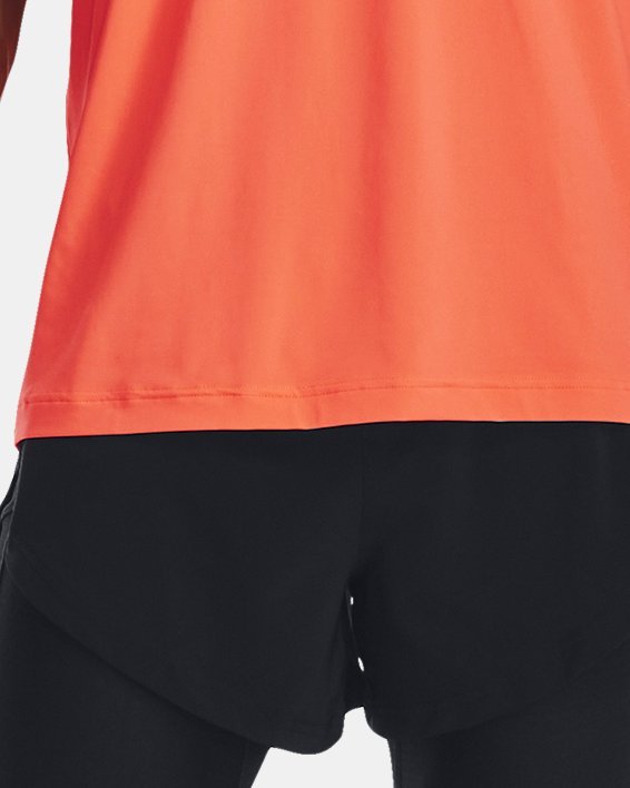 Men's UA RUSH™ Vent Short Sleeve, Orange, pdpMainDesktop image number 3
