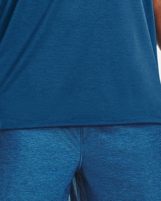 Men's UA Tech™ Vent Short Sleeve in Blue image number 2