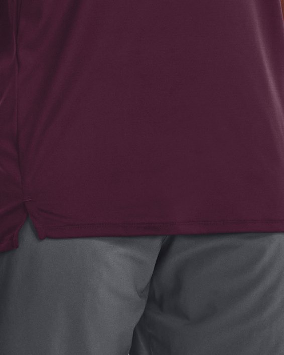 男士UA Tech™ Vent短袖T恤 in Purple image number 3