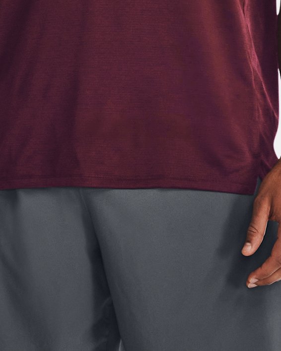 Men's UA Tech™ Vent Short Sleeve in Maroon image number 2