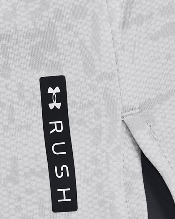 Men's UA RUSH™ Energy Print Short Sleeve in Gray image number 3