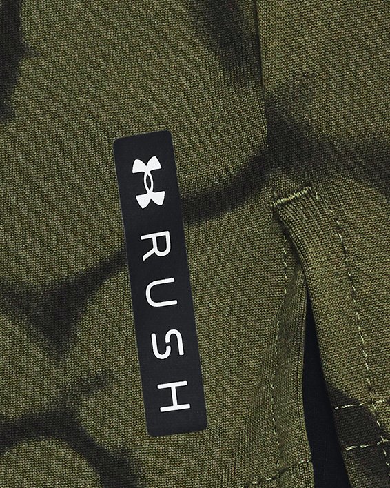 Men's UA RUSH™ Energy Print Short Sleeve in Green image number 3