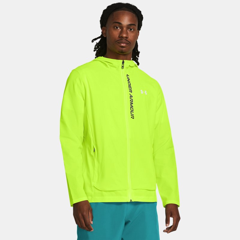 Image of Under Armour Men's Under Armour OutRun The Storm Jacket High Vis Yellow / Black / Reflective L