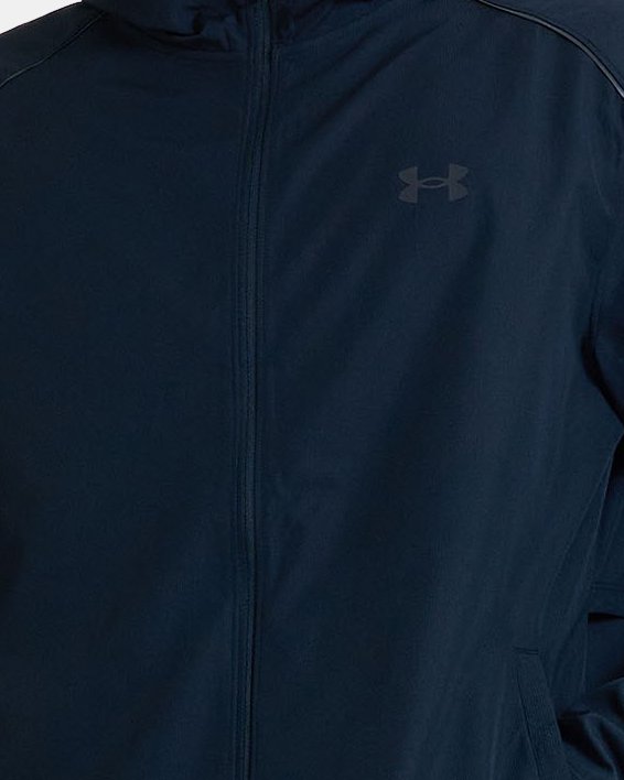 Men's UA Launch Hooded Jacket in Black image number 0