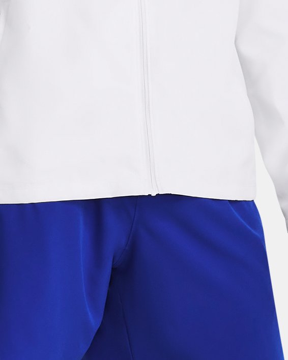 Men's UA Launch Hooded Jacket, White, pdpMainDesktop image number 2