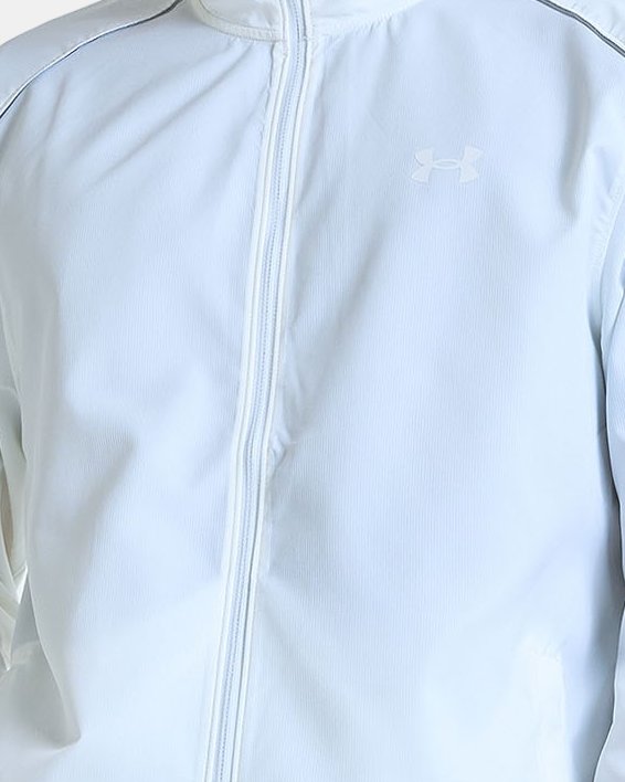 남성 UA 론치 재킷 in White image number 0