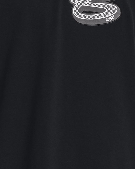 เสื้อแขนสั้น Curry Logo Heavyweight สำหรับผู้ชาย in Black image number 0