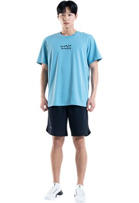 남성 UA 체커드 헤비웨이트 반팔 image number 2