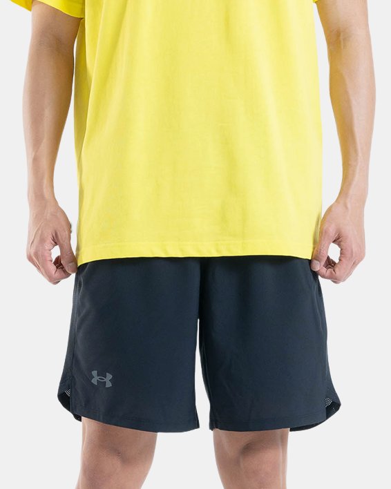 男士UA Checkered Heavyweight短袖T恤 in Yellow image number 2