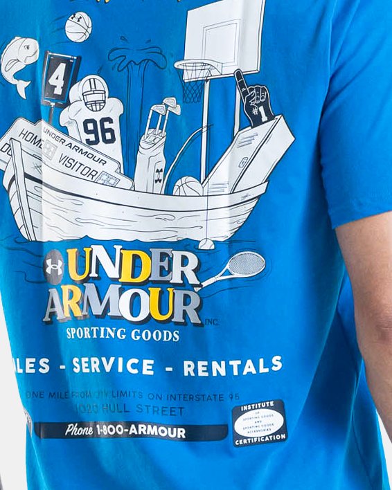 Men's UA Sporting Goods Short Sleeve in Blue image number 1