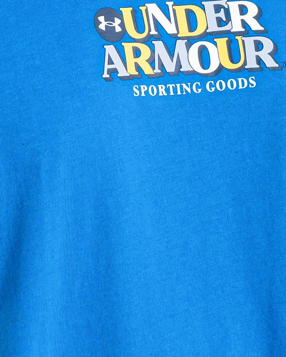 男士UA Sporting Goods短袖T恤 in Blue image number 3