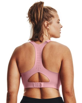 Sports Bra de sujeci&oacute;n alta UA Uplift para mujer, Pink, pdpMainDesktop image number 8