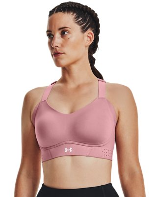 Sports Bra de sujeci&oacute;n alta UA Uplift para mujer, Pink, pdpMainDesktop image number 10