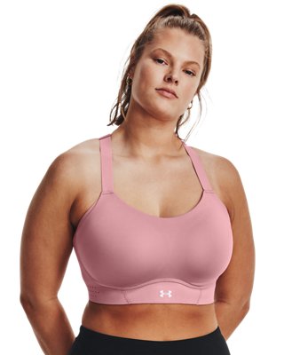 Sports Bra de sujeci&oacute;n alta UA Uplift para mujer, Pink, pdpMainDesktop image number 5
