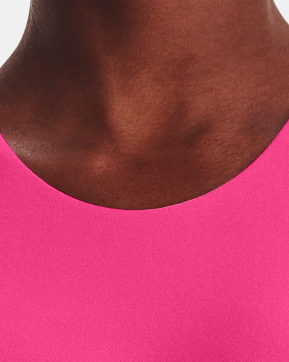 Sports Bra UA Infinity Mid Pintuck para mujer, Pink, pdpMainDesktop image number 0