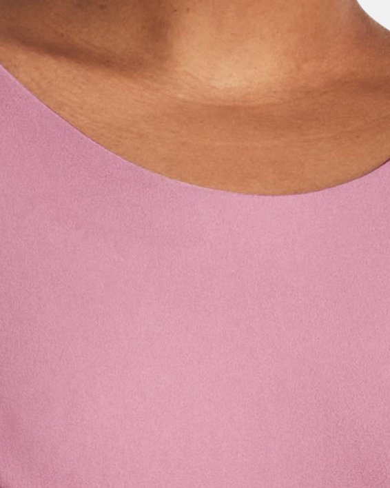 สปอร์ตบรา UA Infinity Mid Pintuck สำหรับผู้หญิง in Pink image number 3