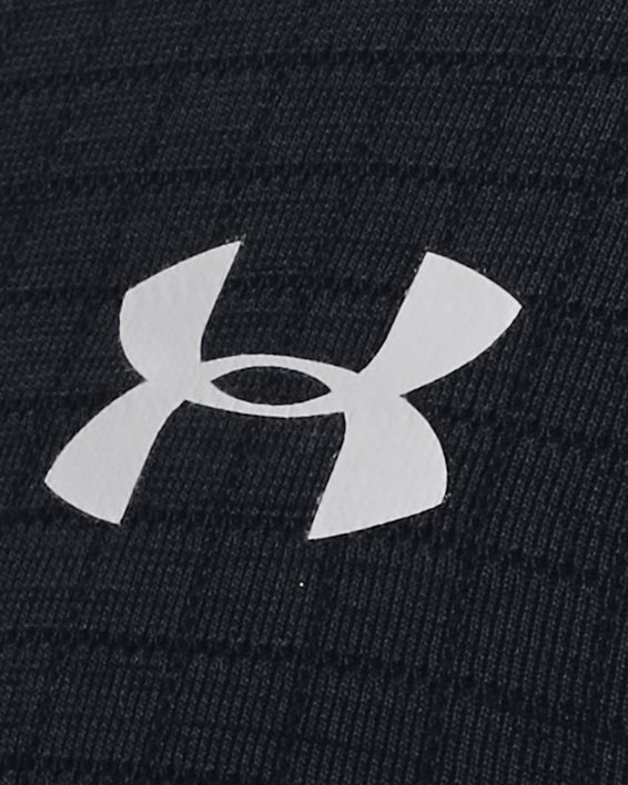 Men's UA Seamless Grid Short Sleeve, Black, pdpMainDesktop image number 3