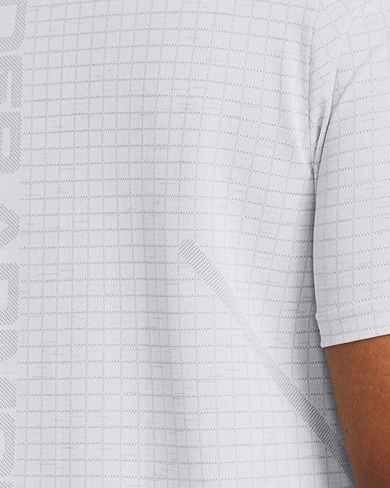 Camiseta de manga corta UA Seamless Grid para hombre, White, pdpMainDesktop image number 1