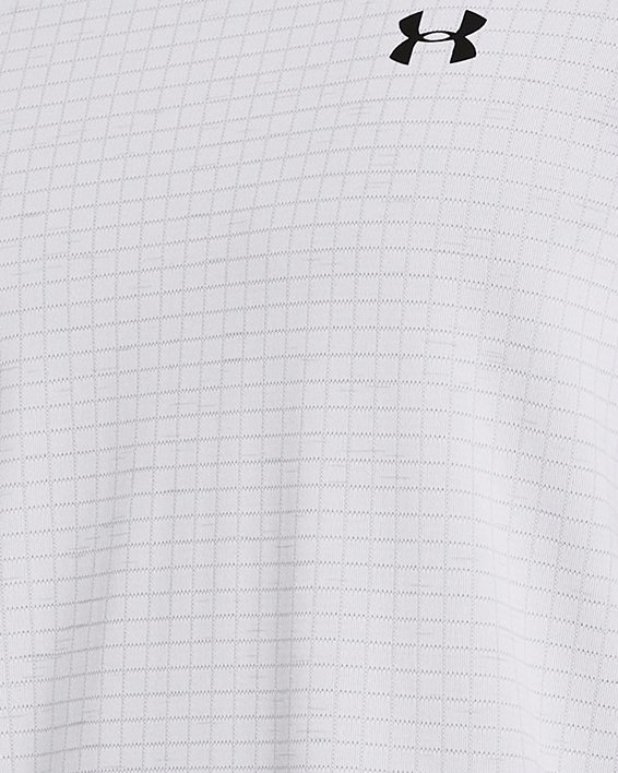 Herenshirt UA Seamless Grid met korte mouwen, White, pdpMainDesktop image number 0