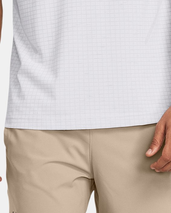 Men's UA Seamless Grid Short Sleeve, White, pdpMainDesktop image number 2