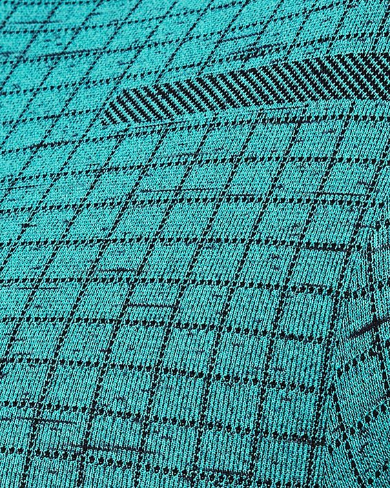 Men's UA Seamless Grid Short Sleeve in Blue image number 2