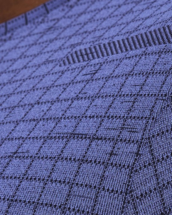 Men's UA Seamless Grid Short Sleeve, Purple, pdpMainDesktop image number 2