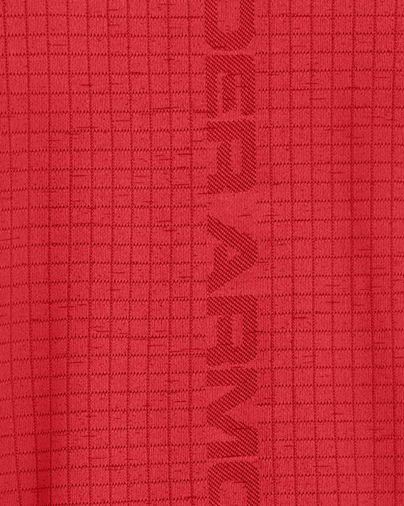Herenshirt UA Seamless Grid met korte mouwen, Red, pdpMainDesktop image number 1