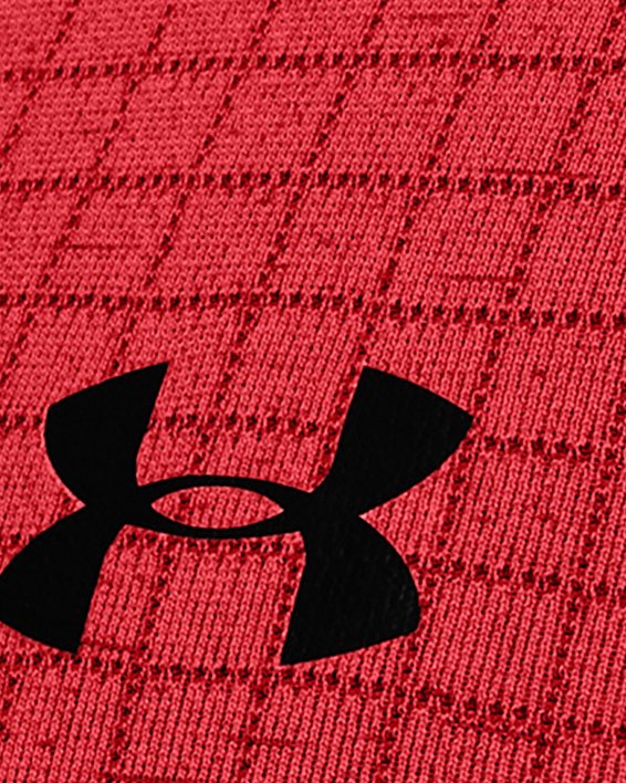 Men's UA Seamless Grid Short Sleeve, Red, pdpMainDesktop image number 3