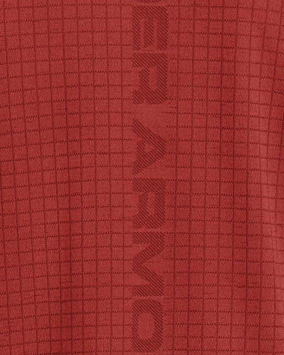 Men's UA Seamless Grid Short Sleeve, Orange, pdpMainDesktop image number 1